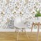 Pre-Pasted Wallpaper 2FT Wide Simple Blush Floral Mustard Gold Honeybee Pink Nature Plants Spring Custom Pre-pasted Wallpaper by Spoonflower